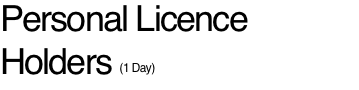 Personal Licence